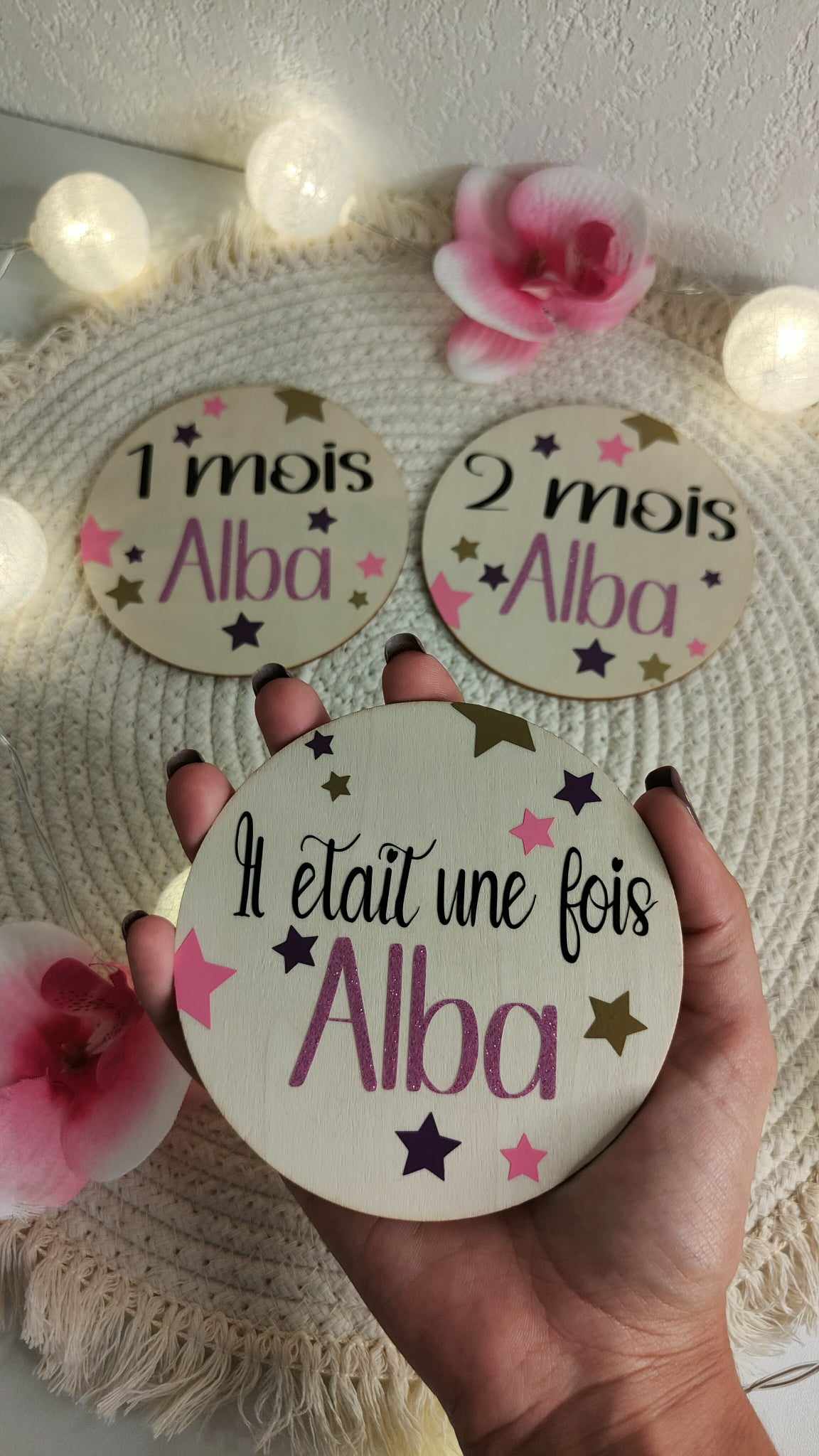 Cartes étapes de la naissance à 1 an Thème ETOILES