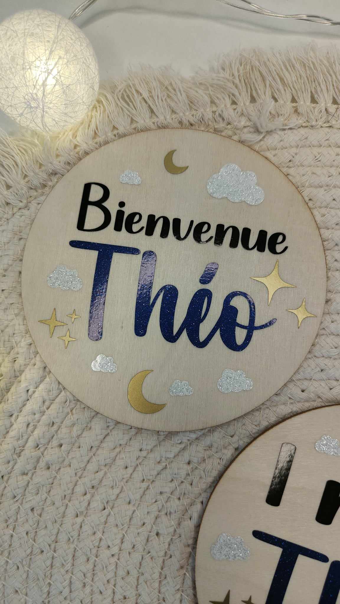 Cartes étapes de la naissance à 1 an Thème NUIT
