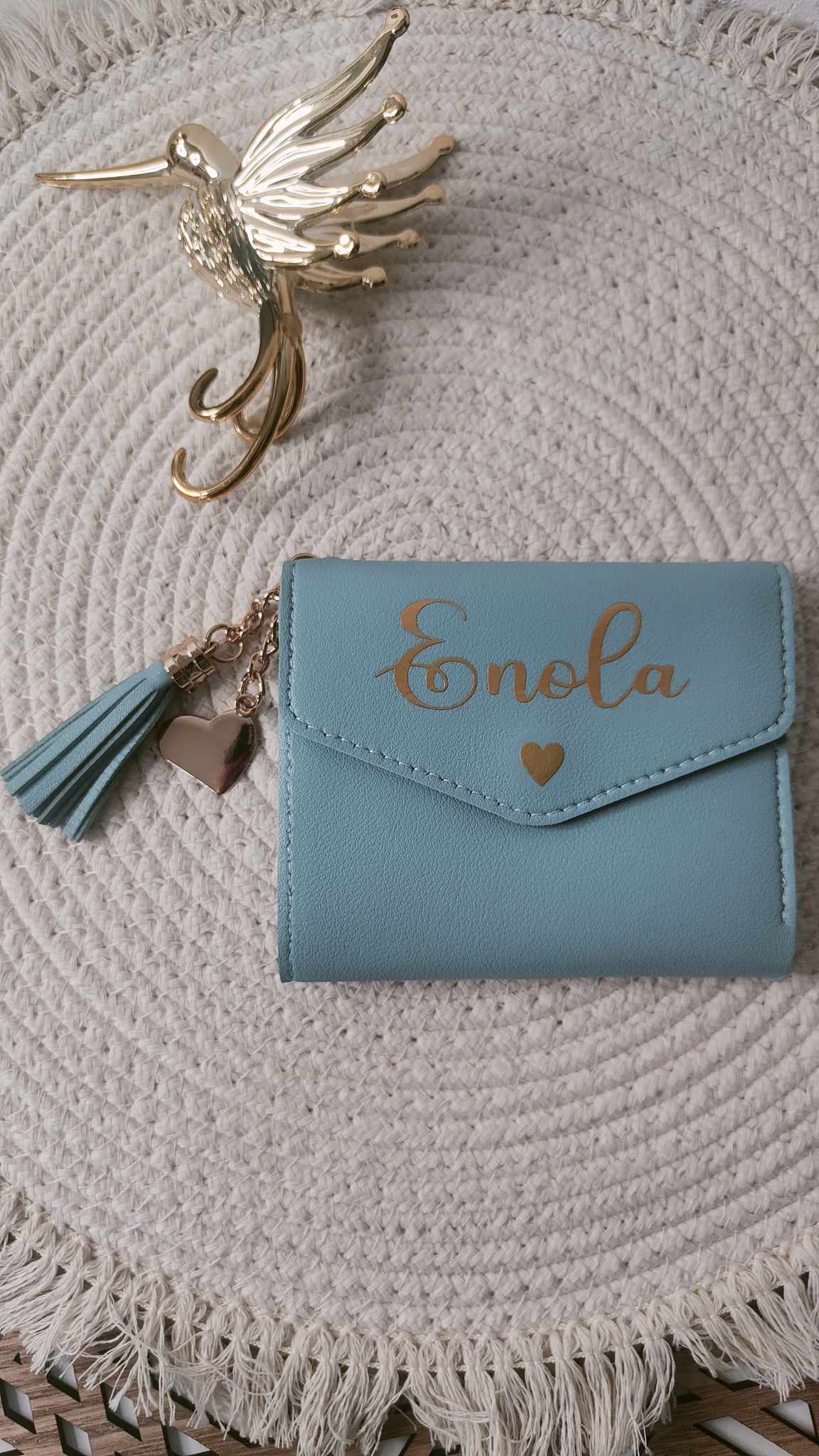 petit portefeuille personnalisé avec prénom - idée cadeau femme