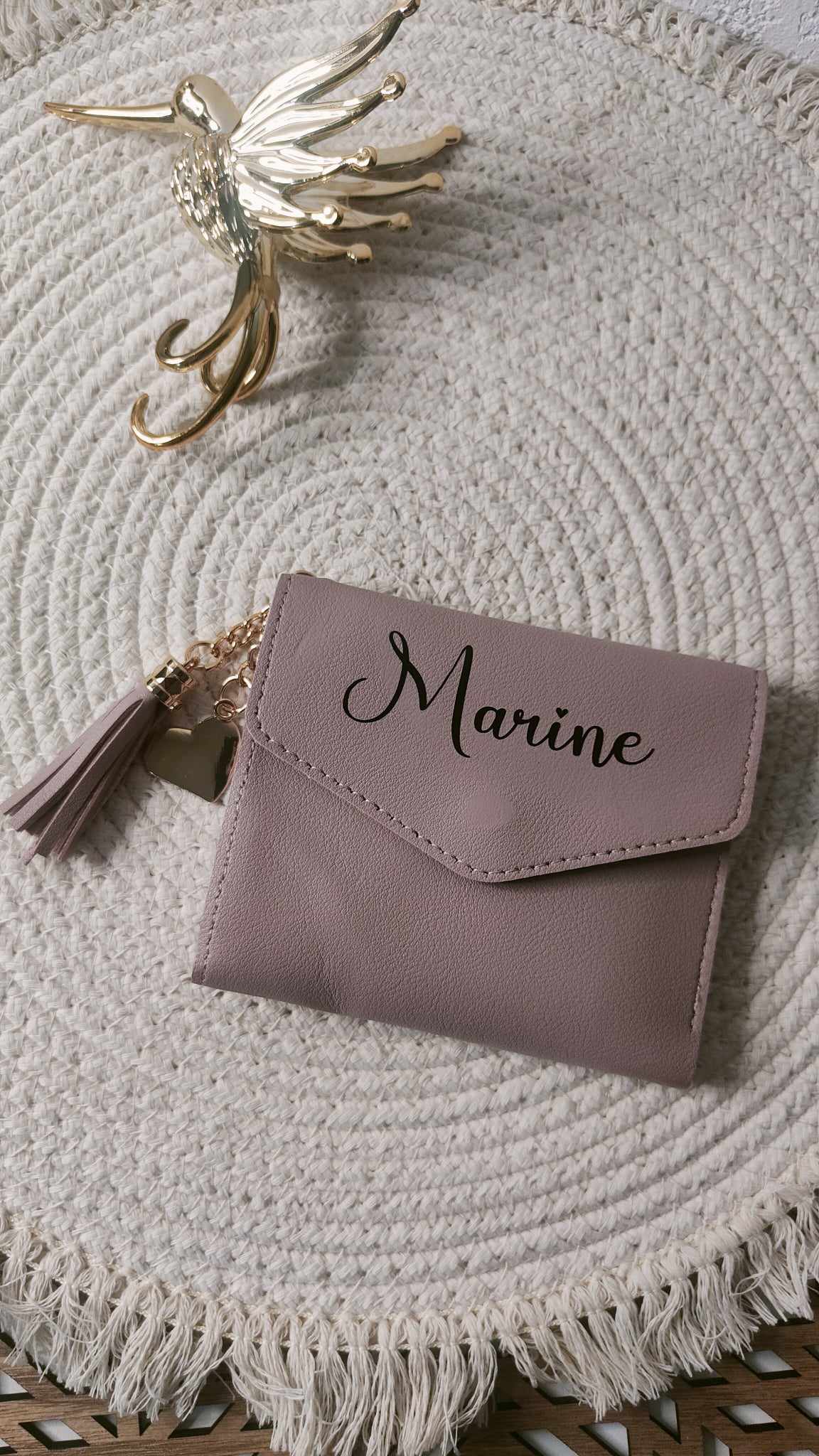 petit portefeuille personnalisé avec prénom - idée cadeau femme