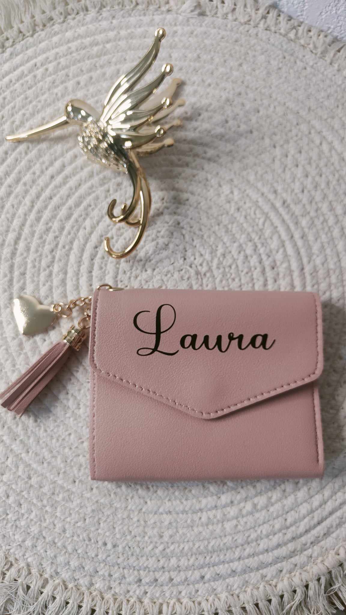 petit portefeuille personnalisé avec prénom - idée cadeau femme