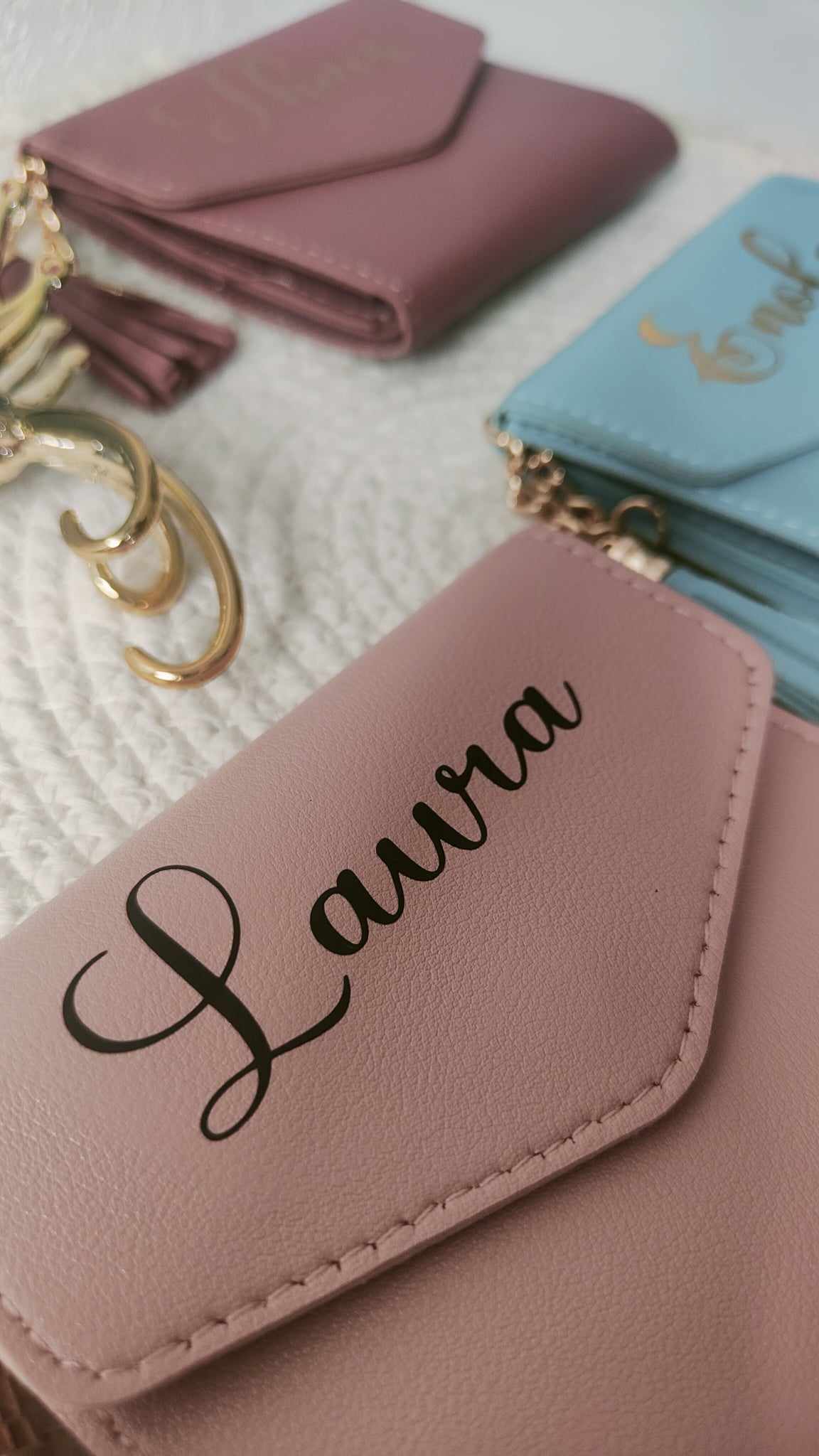 petit portefeuille personnalisé avec prénom - idée cadeau femme