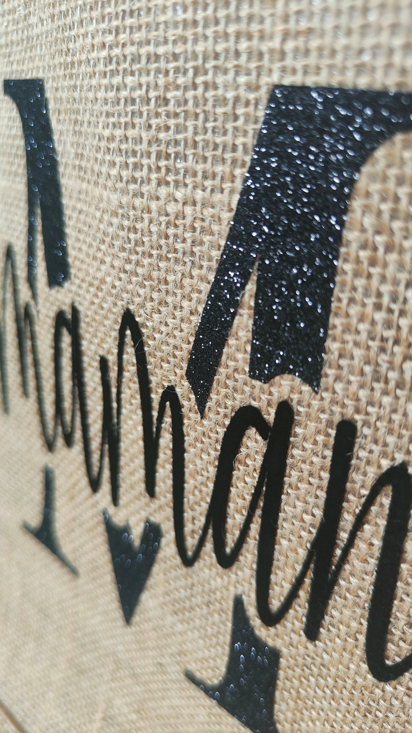 Sac cabas en jute personnalisé - Cadeau unique pour maman, marraine, amie ...
